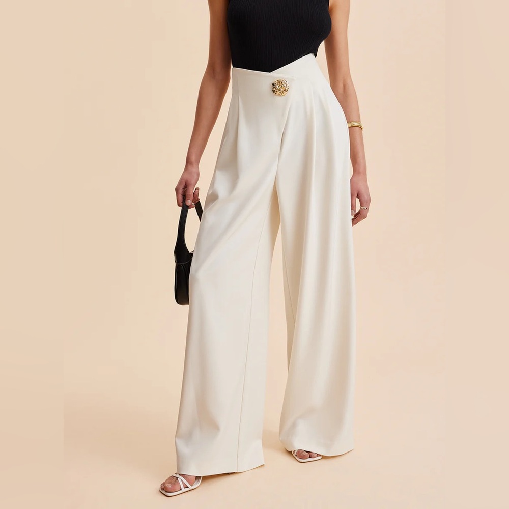 Commense Embellished High-Waist Wide-Leg Pants - Picture 5 of 11